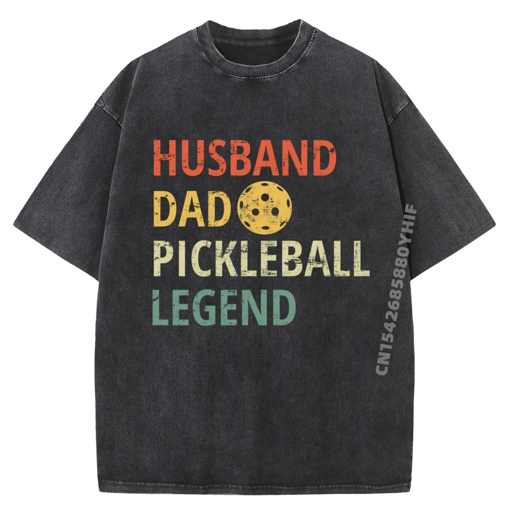 

Pickleball Cotton Graphic Tees Winter Luxury Clothes Men Leisure Washed Tops Mens Breathable Printed T Shirt