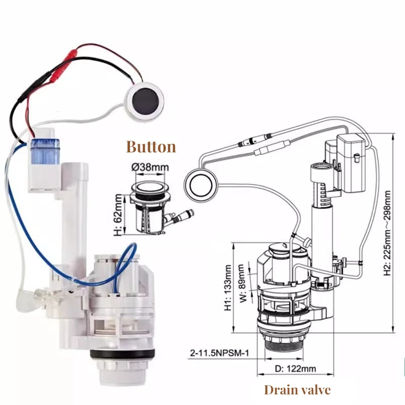 

Электронные индукционные клапаны для унитаза с сенсором, управляемые жестом руки, для бытового использования, умные современные аксессуары для ванной комнаты