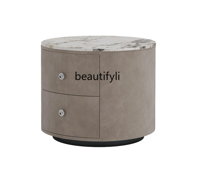 

Italian Bedside Table Modern Minimalist Designer Nordic Light Luxury Minimalist Solid Wood Storage Bedside Table furniture