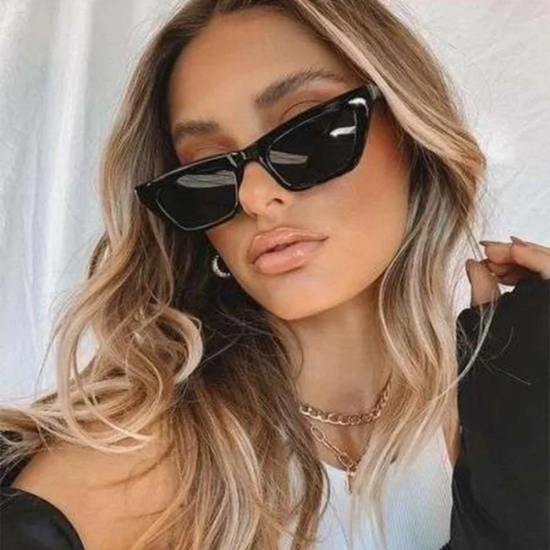 Vintage Cat Eye Sunglasses Women Square Small Frame Sun Glasses Female Brand Designer Retro Cateye Shades Fashion Oculos UV400
