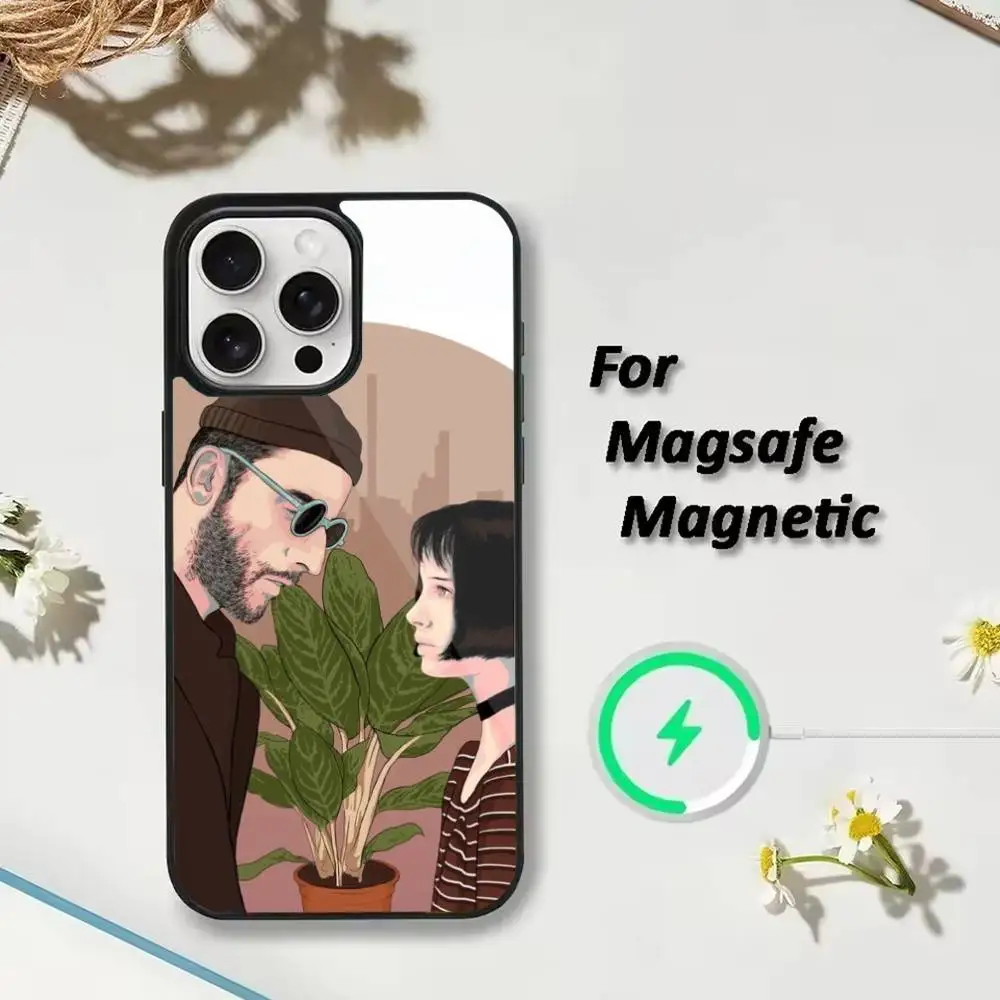 حافظة هاتف ليون الاحترافية لهاتف آيفون 17,16,15,14,13,12,Plus,Pro,Max للشحن اللاسلكي المغناطيسي Magsafe