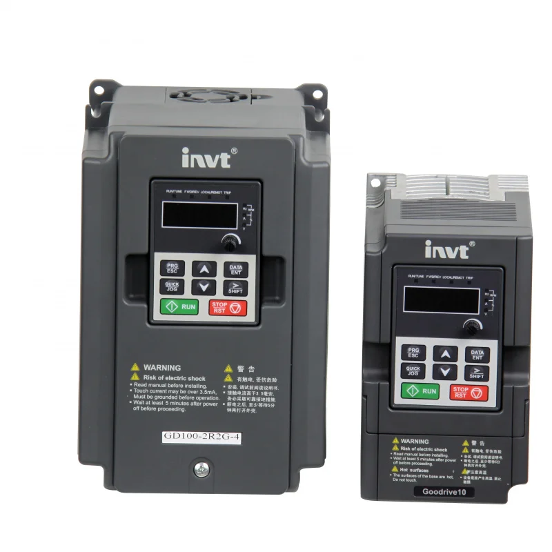 Famous Brand INVT Inverter 50Hz 60Hz VFD 220V Single to 380V 3 Phase Converter 11KW 15KW AC Motor Drive