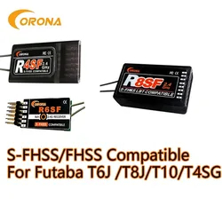 Receptor de Corona R4SF R6SF R8SF S-FHSS/FHSS, 4 canales, 6 canales, 8 canales, con antena Compatible con FUTABA S-FHSS, T6J, T8J, T14SG, T18MZ, T18SZ