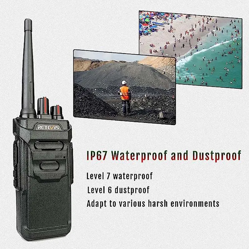 RETEVIS RT648 IP67 Waterproof Walkie Talkie 1 or 2 pcs Floating Portable Radio PMR 446 FRS License-free Two-way Radio Walk Talk