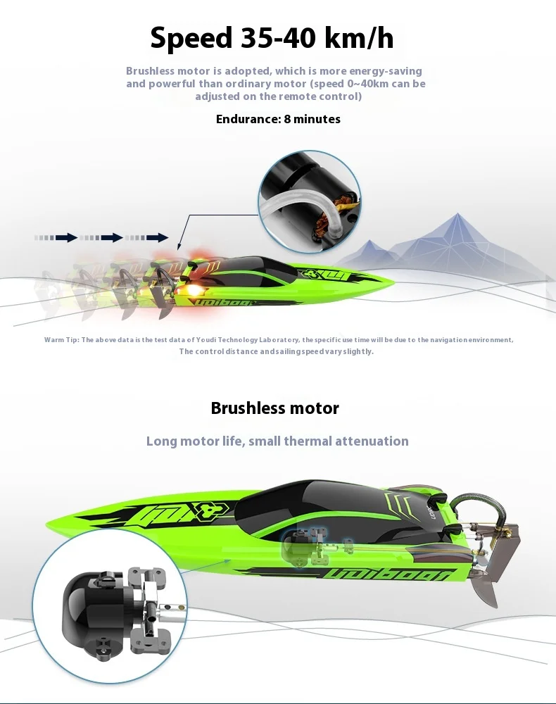 Full Scale Multifunctional Remote Control Brushless Motor With Double-Layer Waterproof Design For High-Speed Racing Speedboats