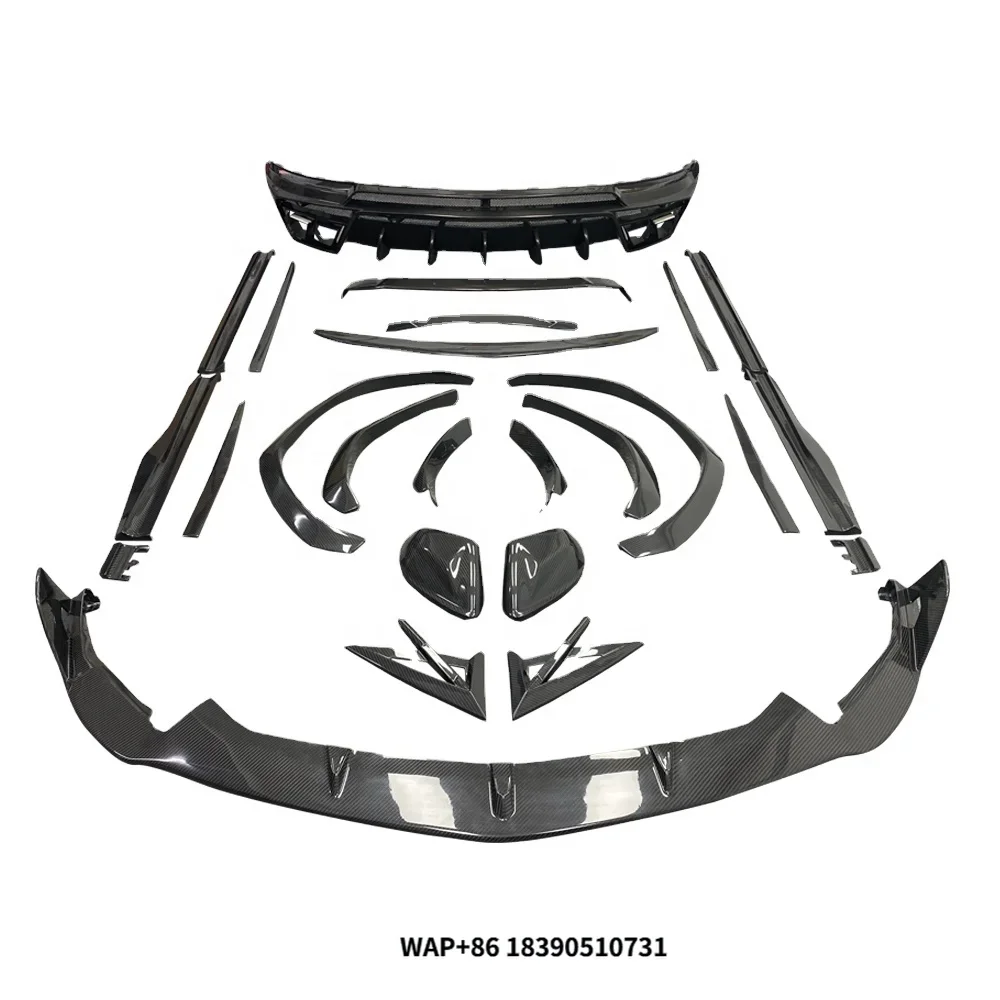 Hot Sale MSY Style Carbon Fiber Body Kit Bumper Front Lip Side Skirts Rear  Diffuser Spoiler Hood for Lambor URUS