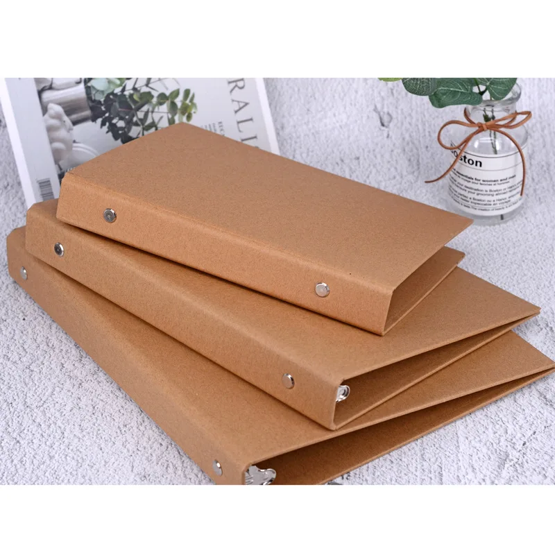 Vintage Kraft Loose-Leaf Book Cardboard Case A4DIY Cover A5 Detachable B5 Small Fresh Hand  Notes