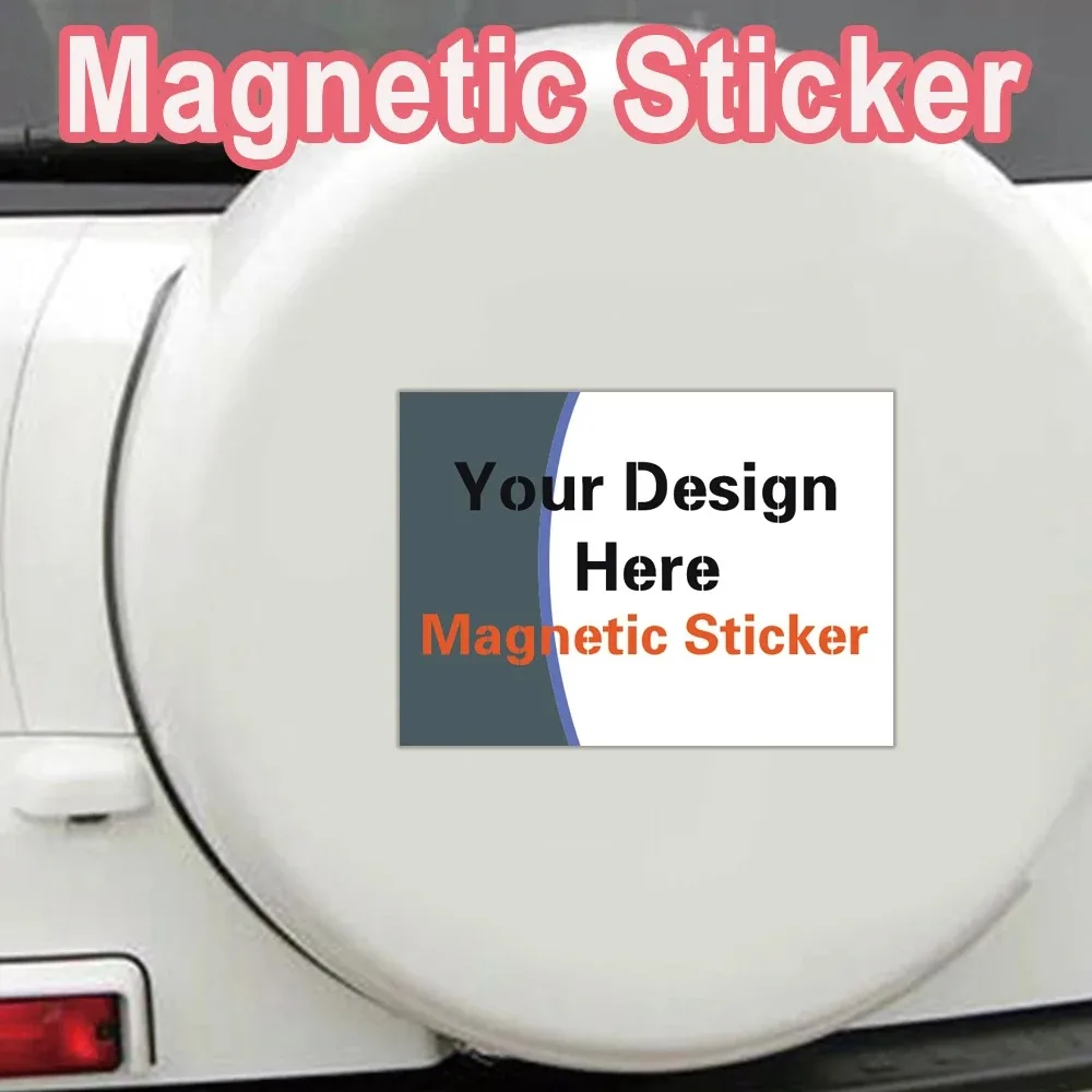 Custom Magnetic Car Sticker Personalized Logo Text Magnet Decal Customized Vehicle Door Sign Business Van Truck Advertising Magn view 5