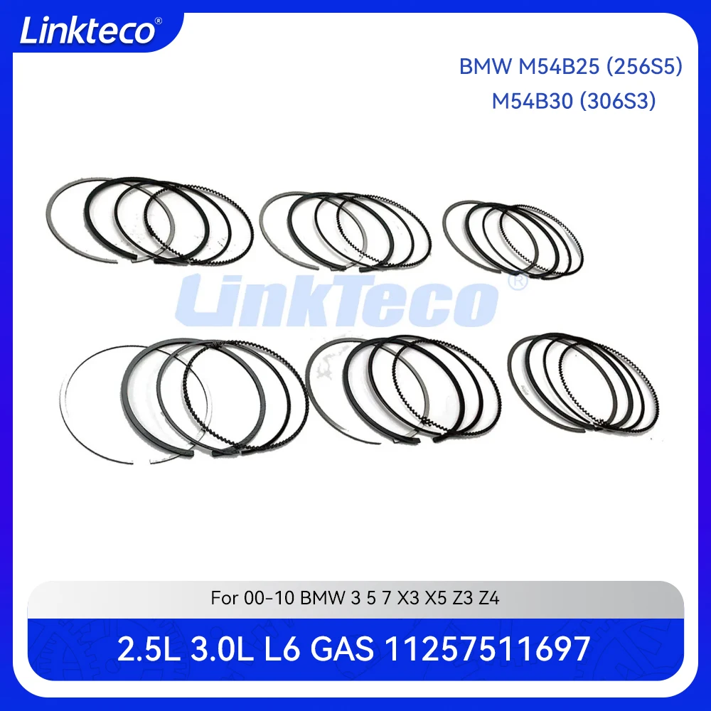 

Engine part Piston ring set STD Fit 2.5 3.0 L L6 GAS M54B25 M54B30 For 00-10 2.5L 3.0L BMW E46 E39 E61 E66 E83 E85 11257511697