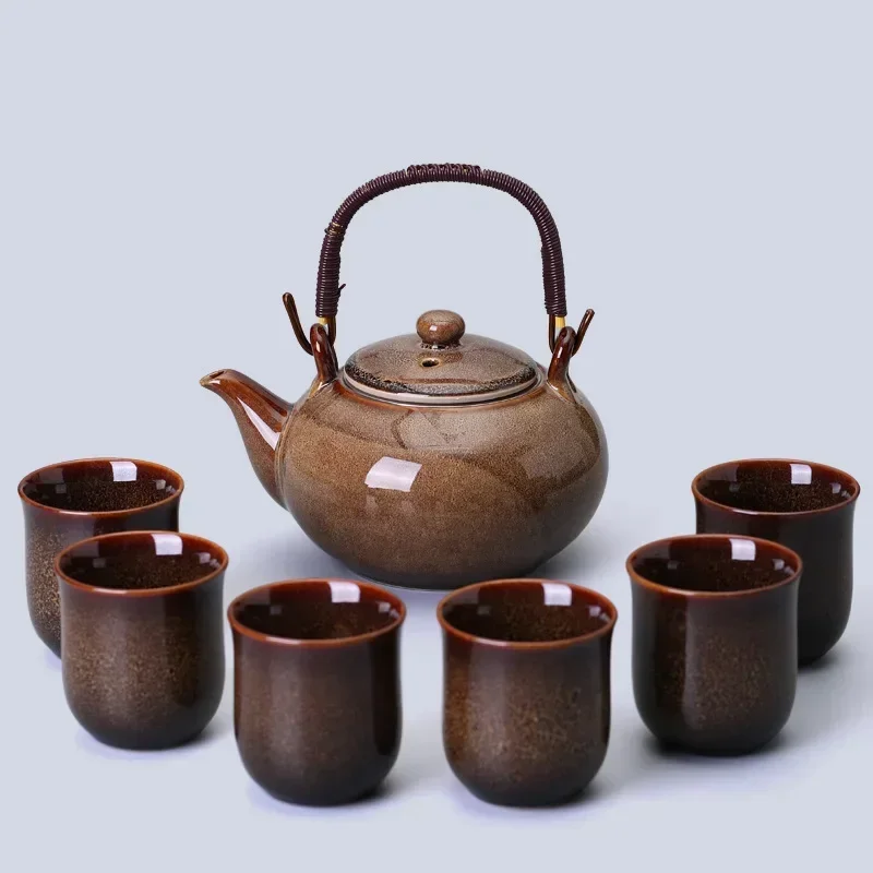 Large Capacity Lifting Beam Pot Tea Set, Household Cold Water  Pot, Kungfu   1  6 Cups