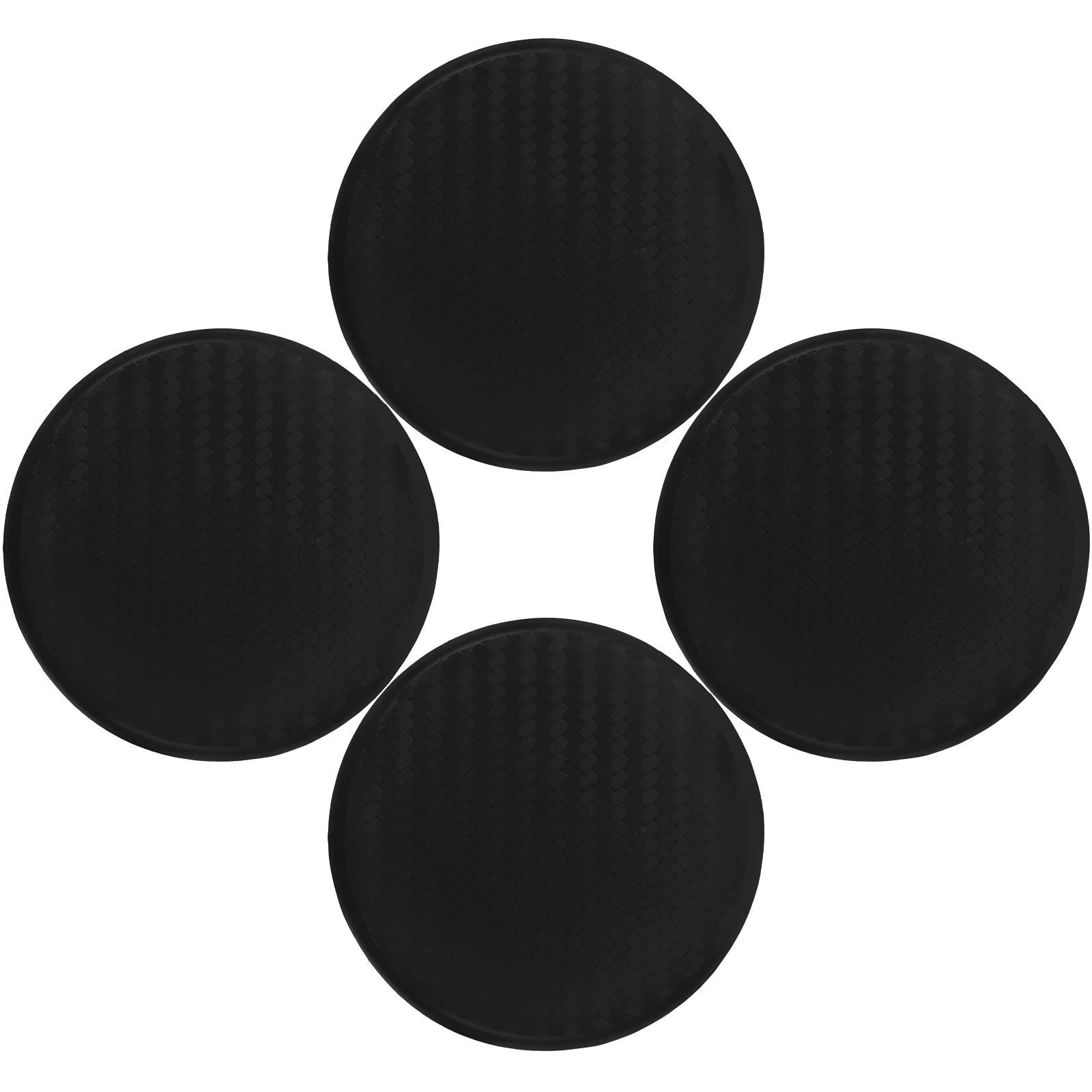 

4Pcs Water Cup Mat Reusable Easy Clean Car Cup Mat Non-Slip Mug Pad Ideal Gift for Parents Friends Black Car Coasters