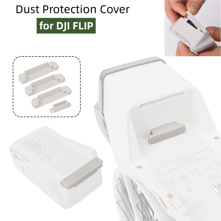 For DJI FLIP Unmanned Battery Charging Port Dust Plug Moisture and Oxidation Resistant Protective Cover Accessories