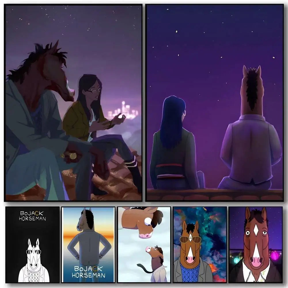 B-BoJack Horseman Poster Art With Prints Home Bedroom Living Room Decoration Gift