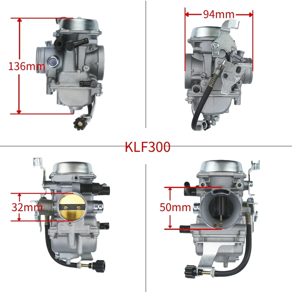 Carburador de motocicleta para Kawasaki KLF300 Bayou 300 KLF300B KLF300C