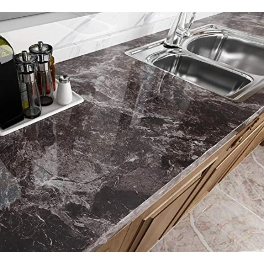 

Peel and Stick Countertops 24x394in Marble Counter Top Contact Paper Heavy Duty Waterproof Kitchen Wallpaper Self Adhesive Lami