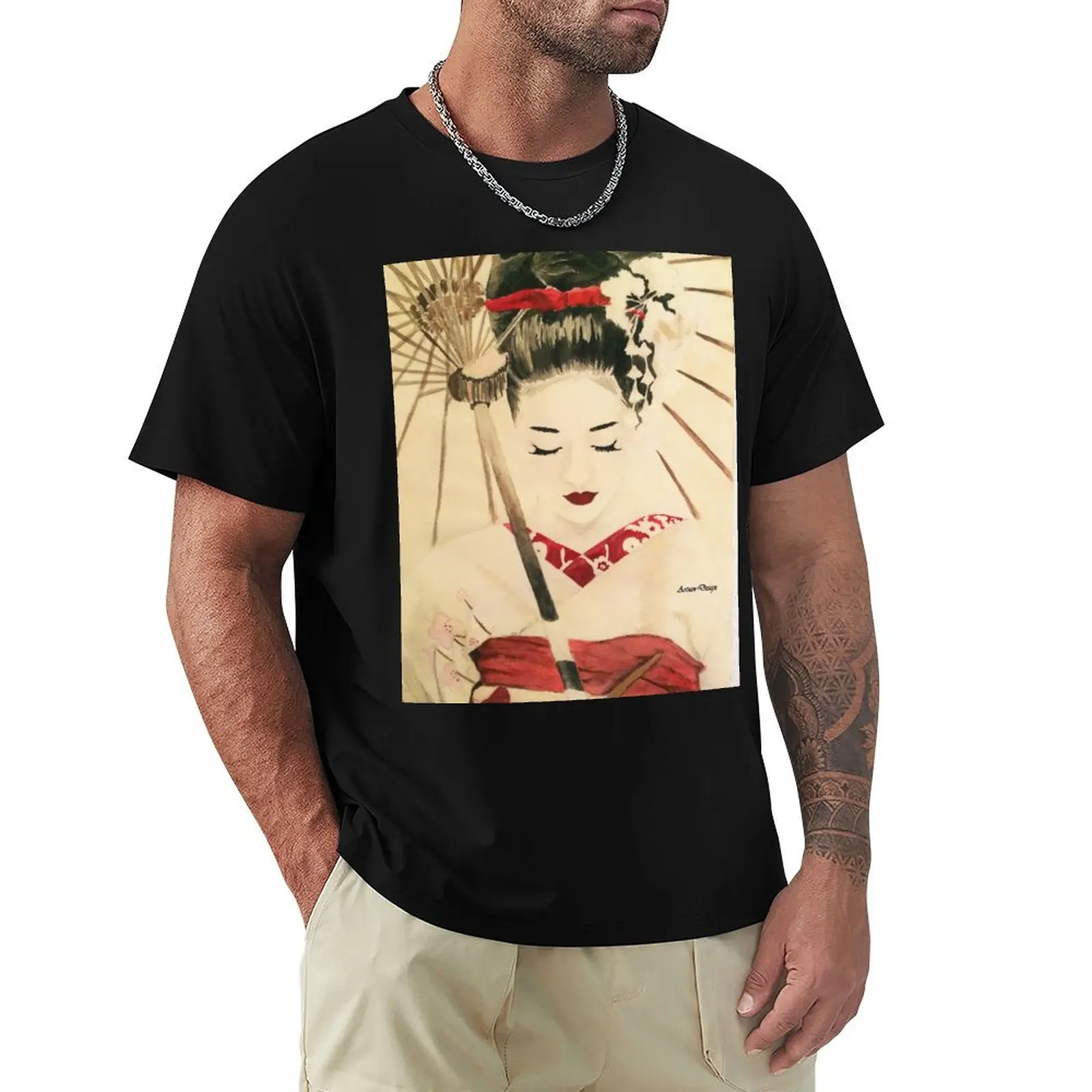 Geisha T-Shirt Basic Solid Tee for Daily Use