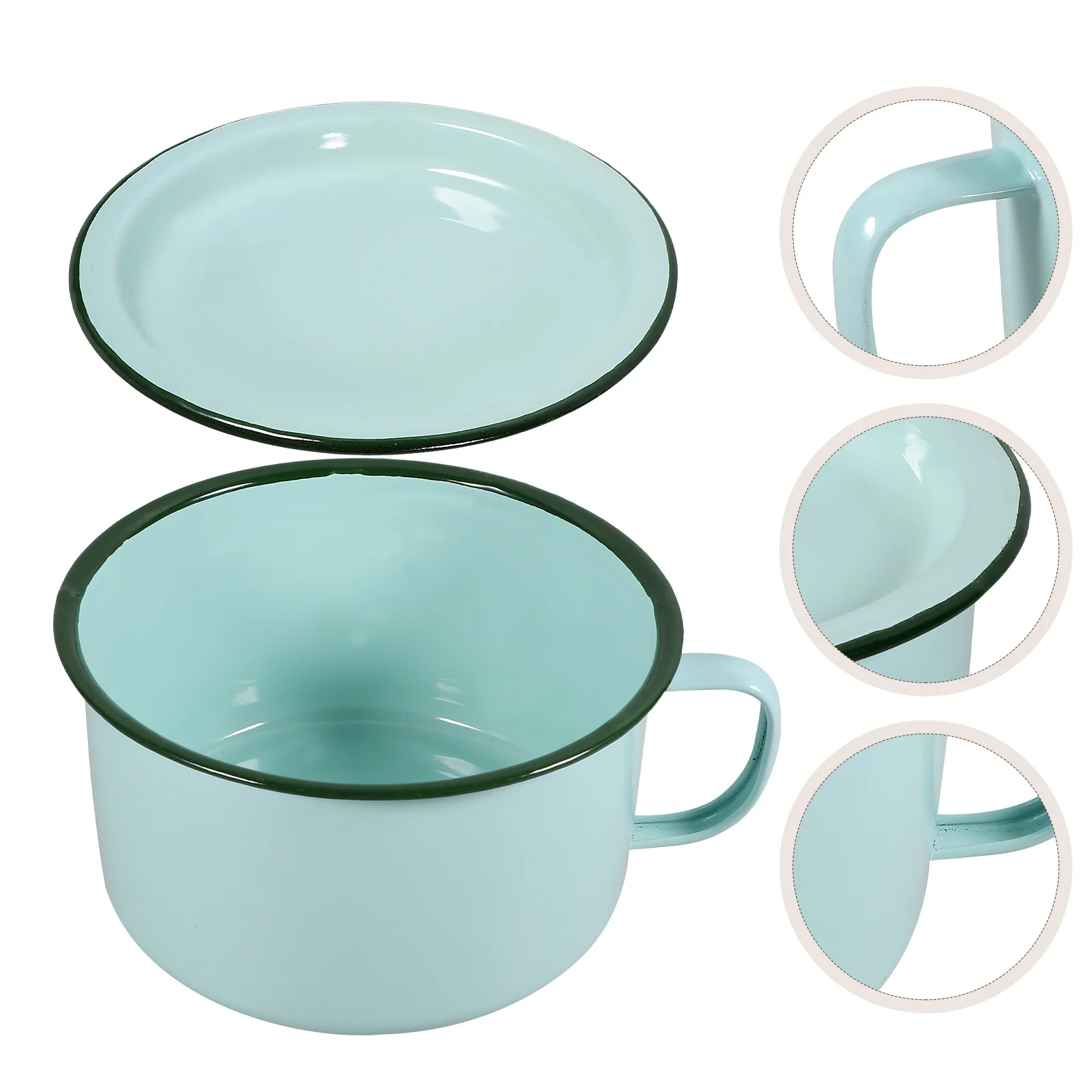 

Retro Enameled Bowl Chinese Style Porcelain Soup Bowl for Family Gatherings Celebrations Hotels 180ml Rice Bowls