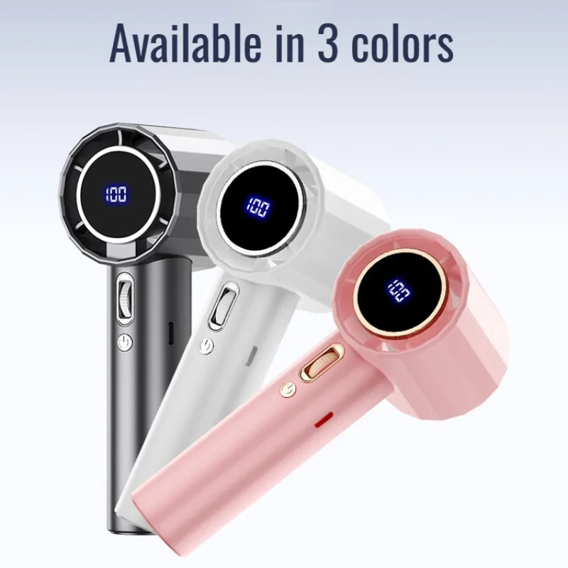 Digital display highspeed turbine ice mini portable rechargeable fan handheld portable ice fan