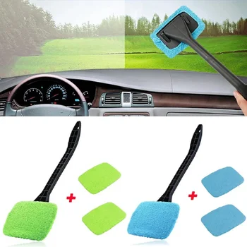 Ferramenta de lavagem de limpeza automática com alça longa limpador de janela de carro kit de lavagem limpador de pára-brisa limpador de microfibra escova de limpeza