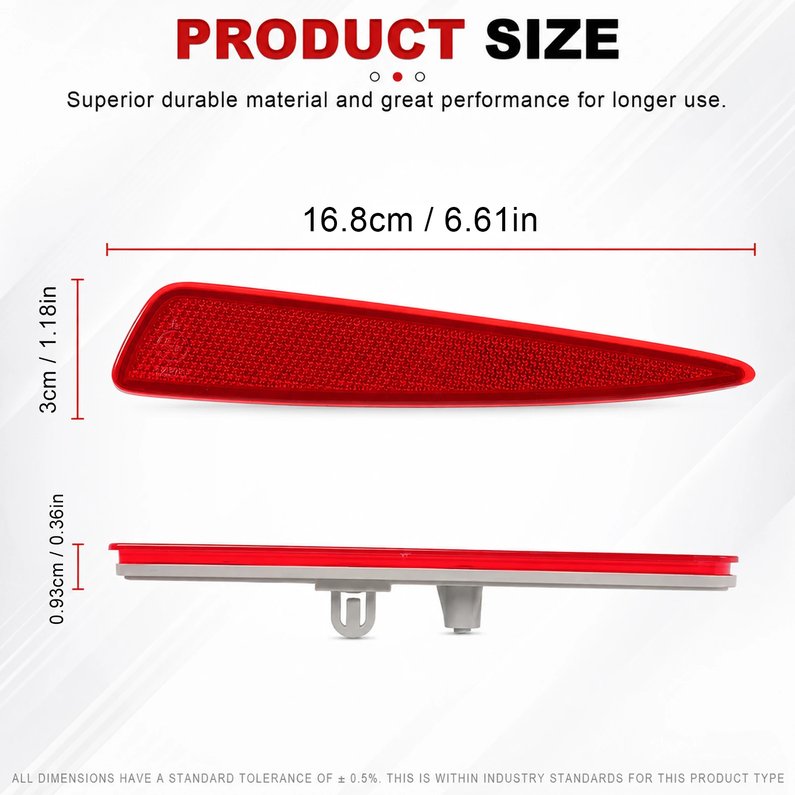 1 Pair 81920-12140 Rear Bumper Reflectors Panel 81920-02090 for Toyota Auris 2012 2013 2014 2015 Tail Accessories Replacement view 5