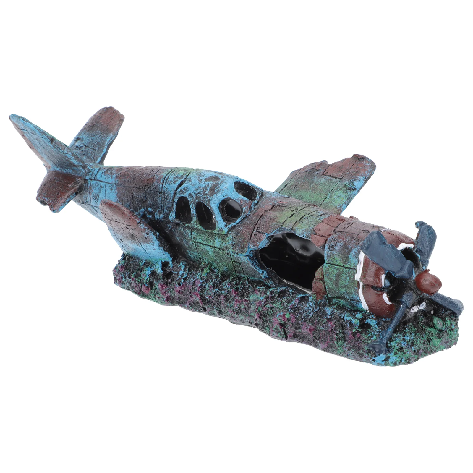 

Resin Fighter Statue Aquarium Decor Shrimp Hideout House Realistic Craft nament Fish Tank L scaping Pet Supplies Safe