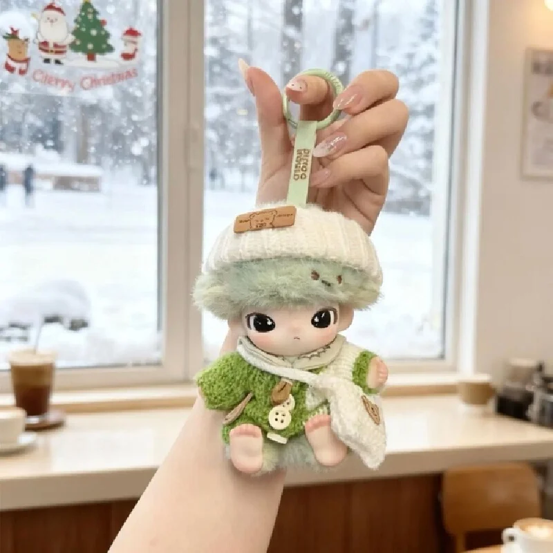 DIMOO Newborn Diary Colorful Buttoned Sweater Cute Little Rabbit Knitted Sweater Little Bear Crossbody Bag Baby Clothes 15cm