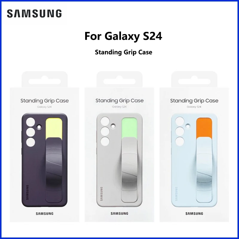 

Original Samsung For Galaxy Official S24 Standing Grip Case s24 Silicone Protective case EF-GS921