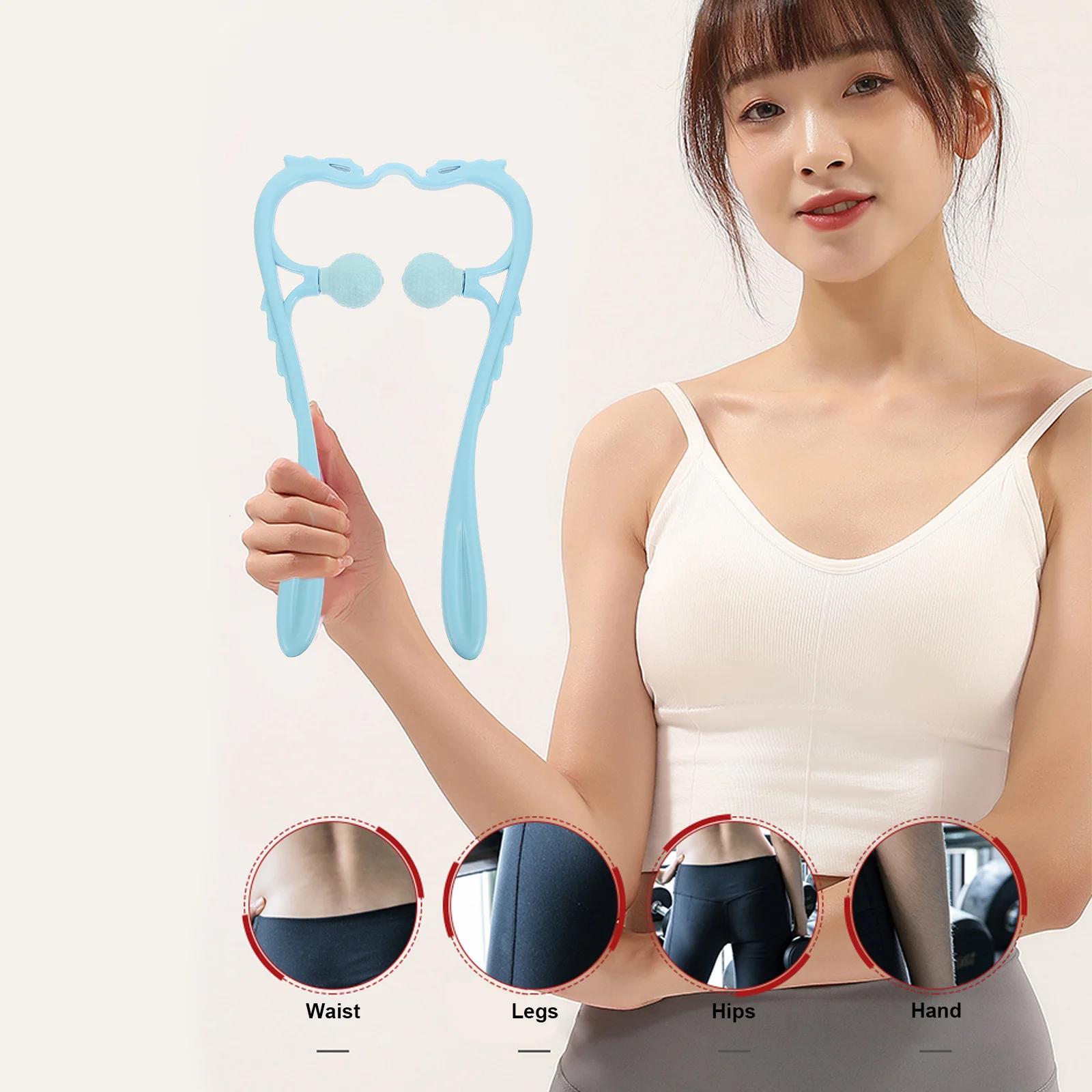 

Neck Massage Device for Pain Relief Portable Manual Massager with Soft Touch Material Fits Comfortably Around Neck for Easy