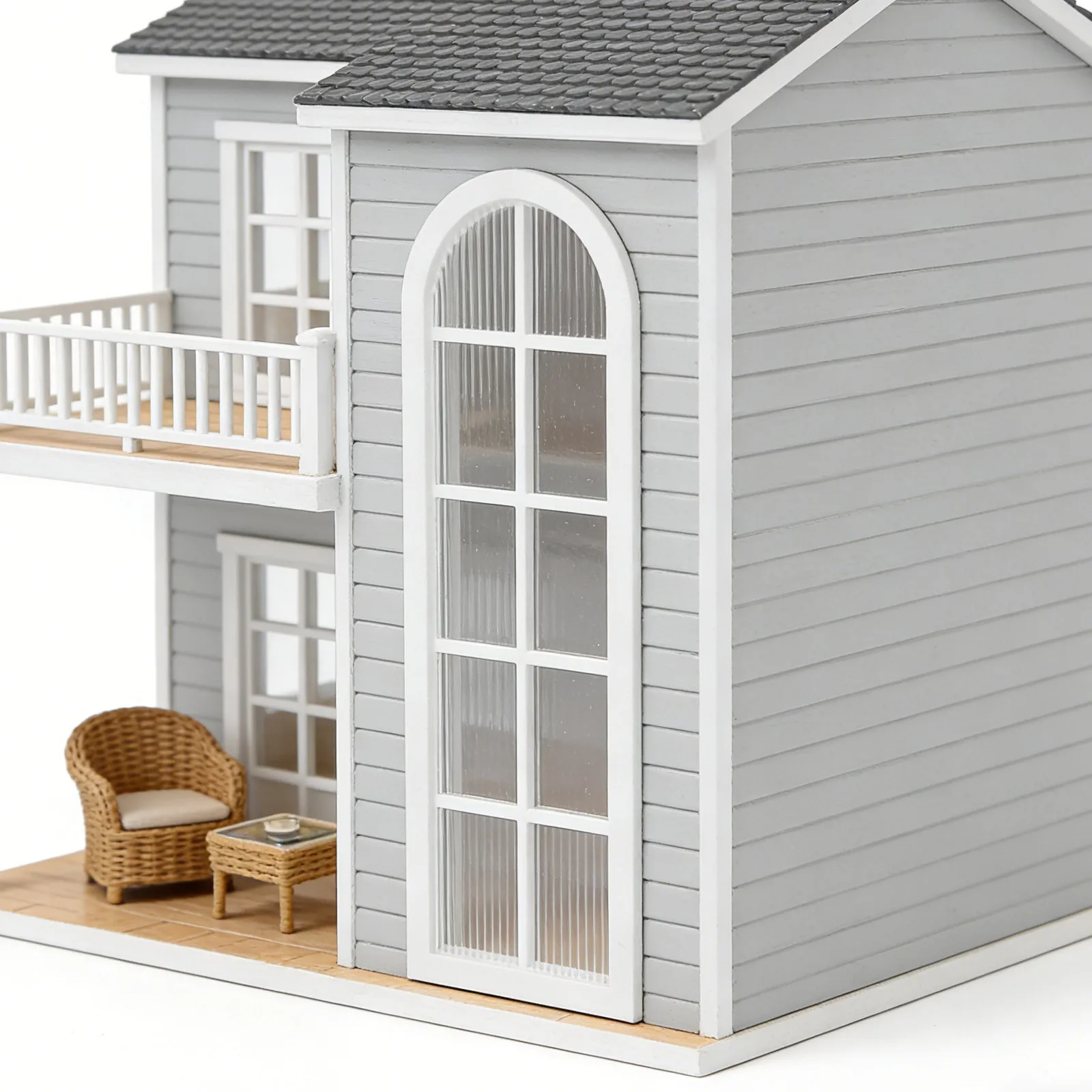 

2 шт. миниатюрных пластиковых окон для кукольного домика от пола до потолка, 7,9x2,8 дюйма, имитация рамы для творческих игр