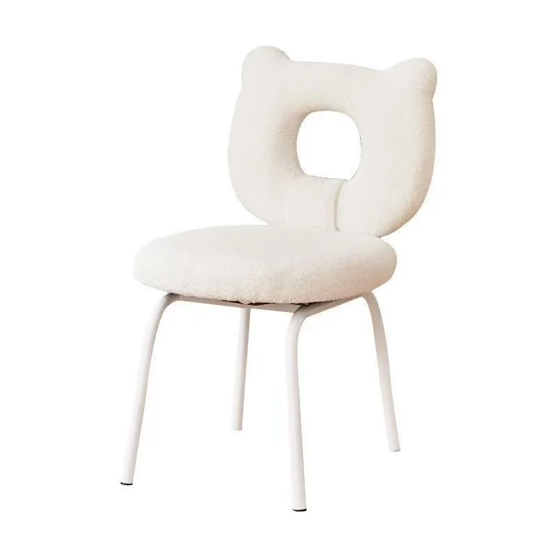 #¥Nordic Makeup Chair Bedroom Dressing Table ChairHome Backrest Office Chair Makeup Stool Simple