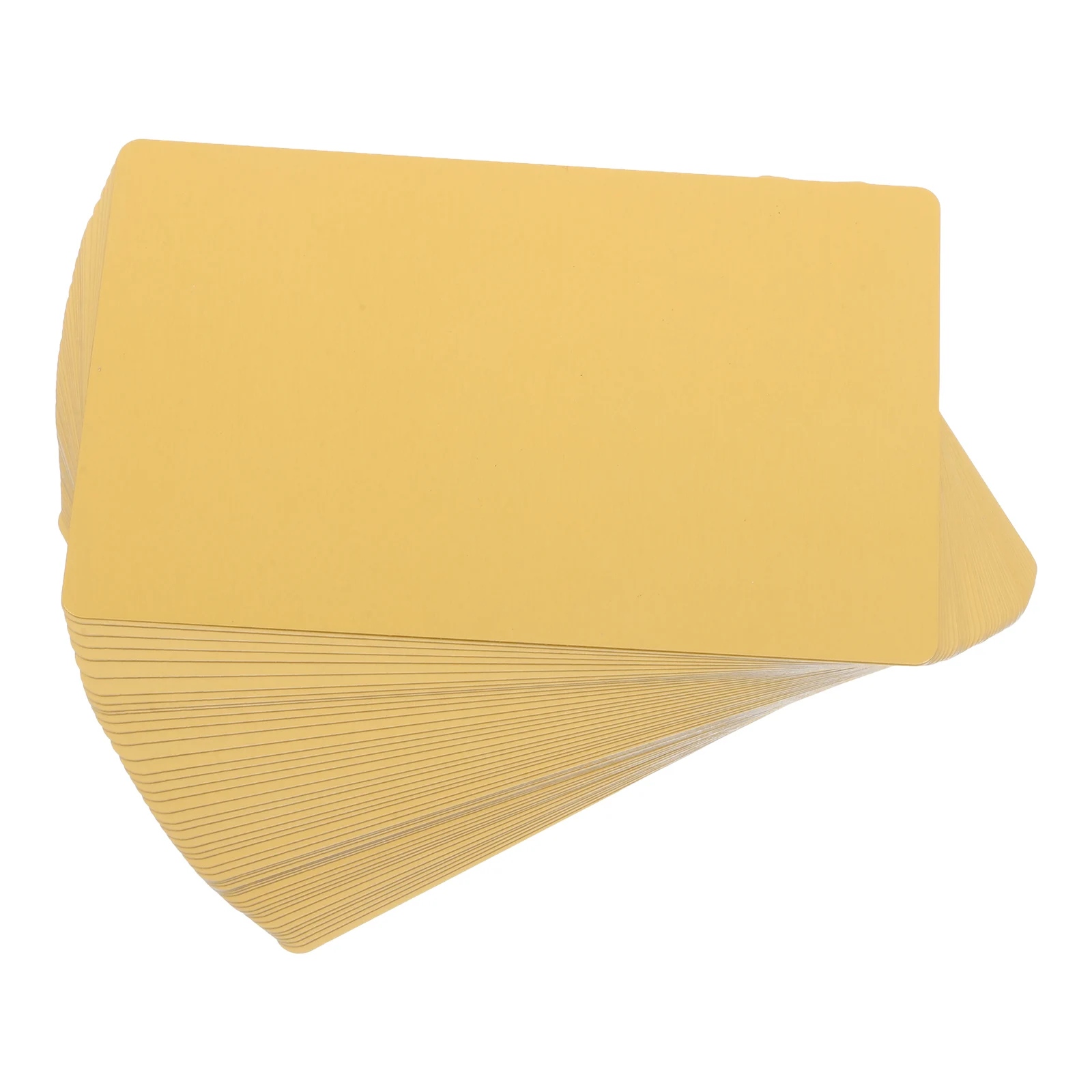 

50Pcs Gold Finish Aluminum Business Cards Engraving Blanks Stylish Minimalist Design Standard Size Multipurpose