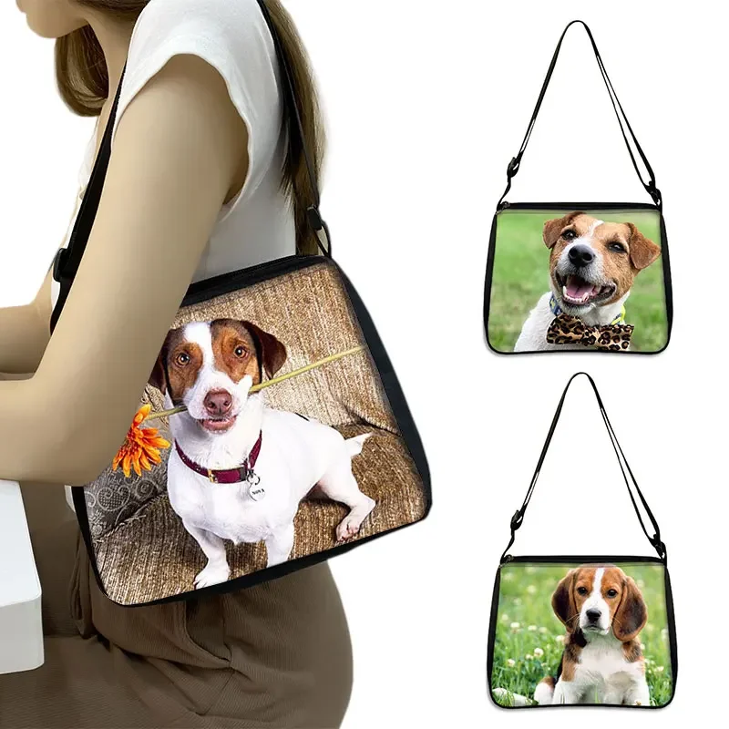 

Lovely Dog Printing Handbag Cute Dogs Pattern Ladies Underarm Bags Casual Shoulder Bag Adjustable Length Portable Tote Bags Gift