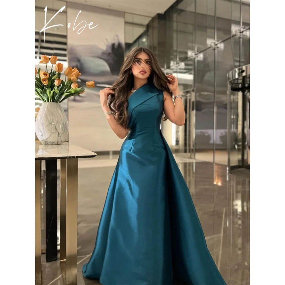 

Kobe Green A-Line Prom Dresses One Shoulder Sleeveless Customized فساتين سهرات Elegant vestido de gala noche mujer