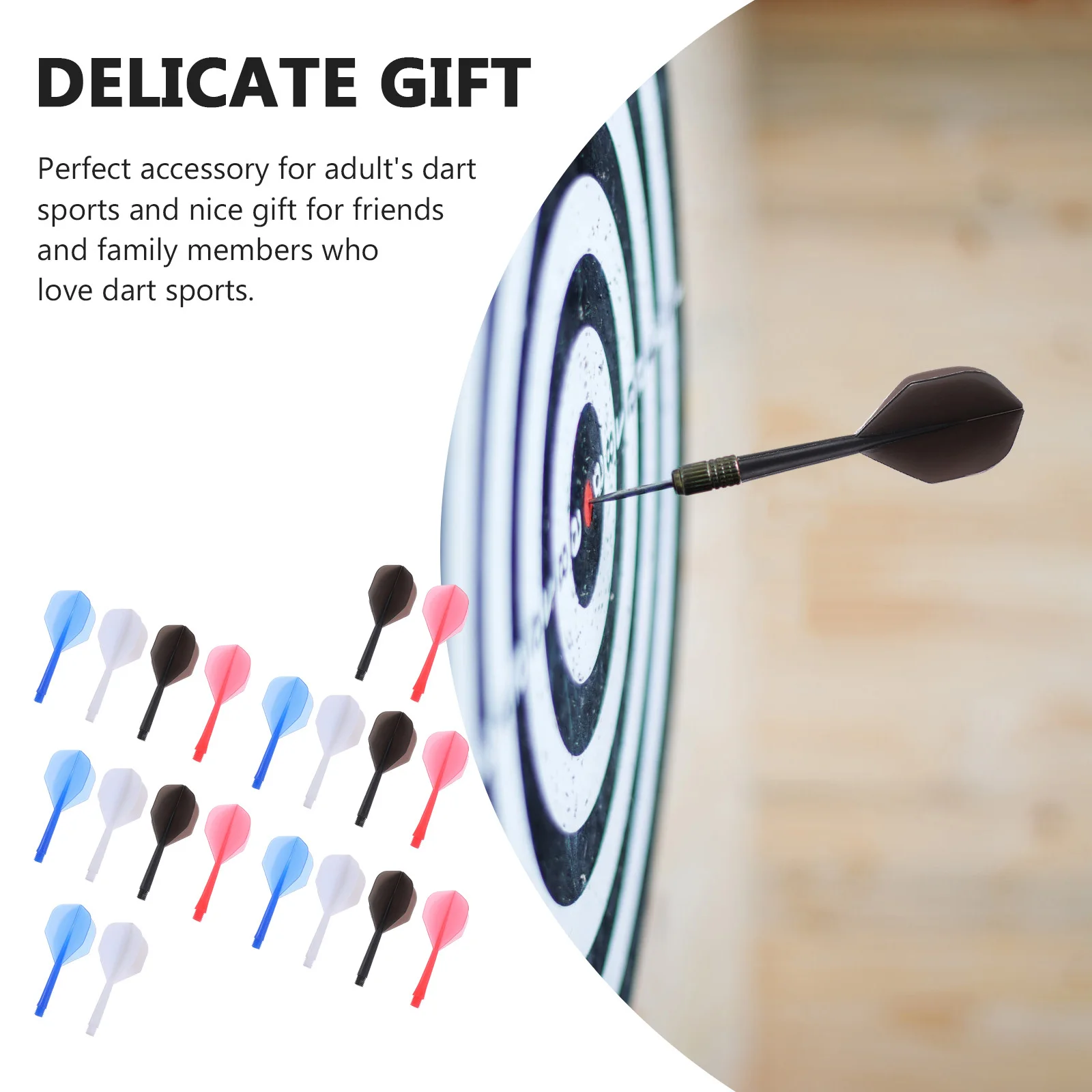 

20Pcs Dart Flights Durable Plastic Lightweight Dart Tails Professional Accessories Smooth Flying Replacements Flights