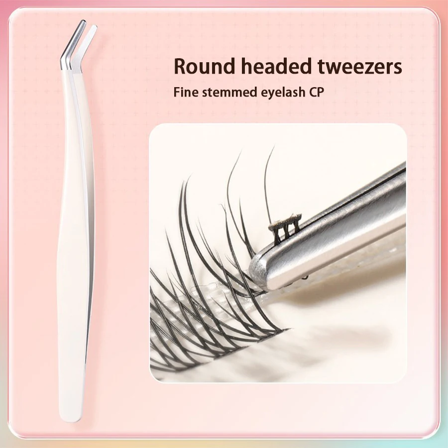 Stainless Steel Eyelash Tweezers Multifunctional Tweezers Grafting False Eyelash Patches False Eyelash Aids Portable Tweezers Be