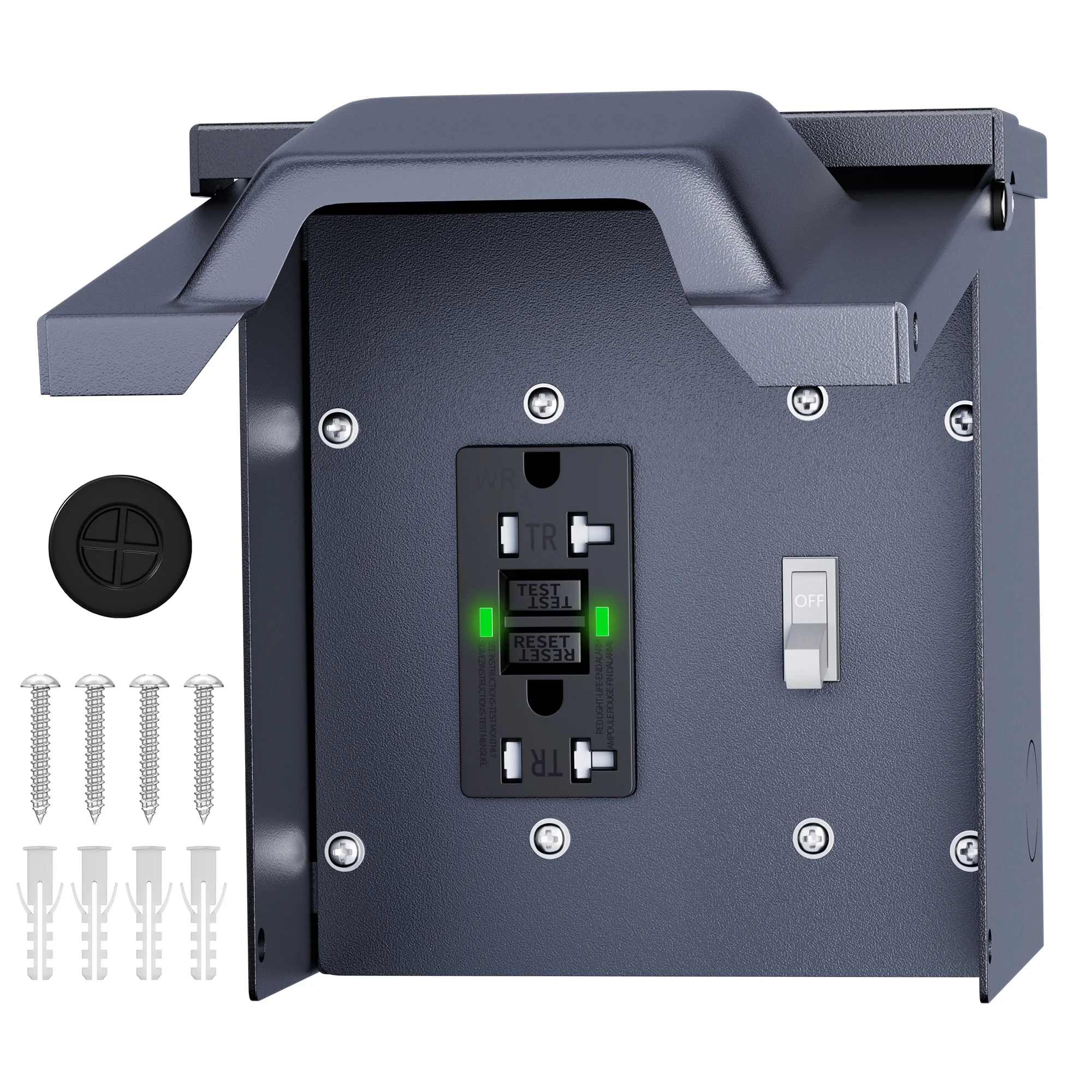 في الهواء الطلق مقاوم للماء IP66 المقبس المخرج 20A RV صندوق مخرج توزيع الطاقة GFCI جميع المعادن مقبس كهربائي الجدار المخرج #1