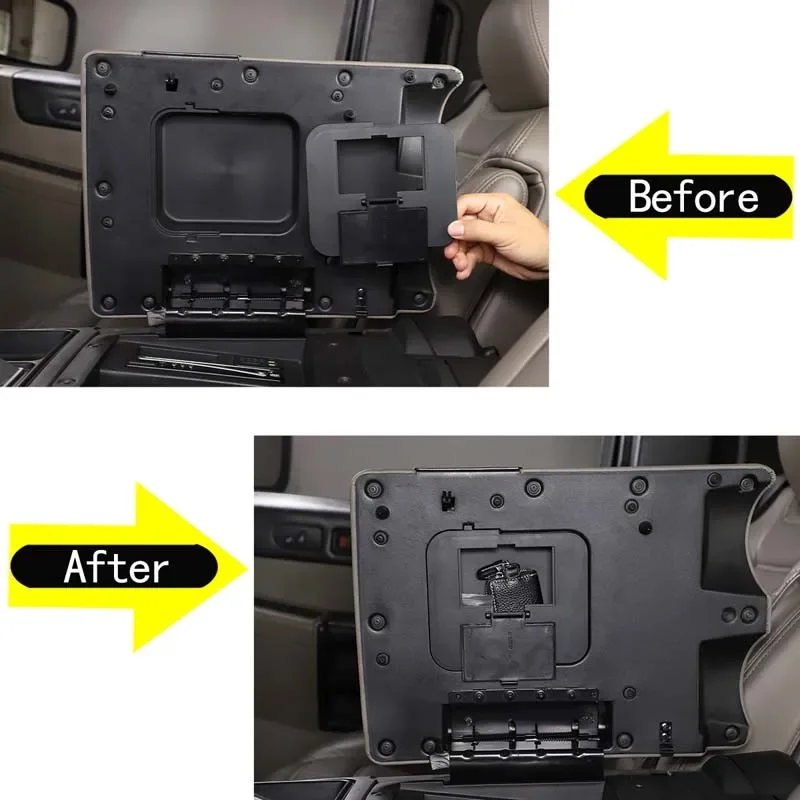 

1Pcs ABS black For 2003-2007 Hummer H2 car styling car armrest box hidden multifunctional storage box car interior accessories