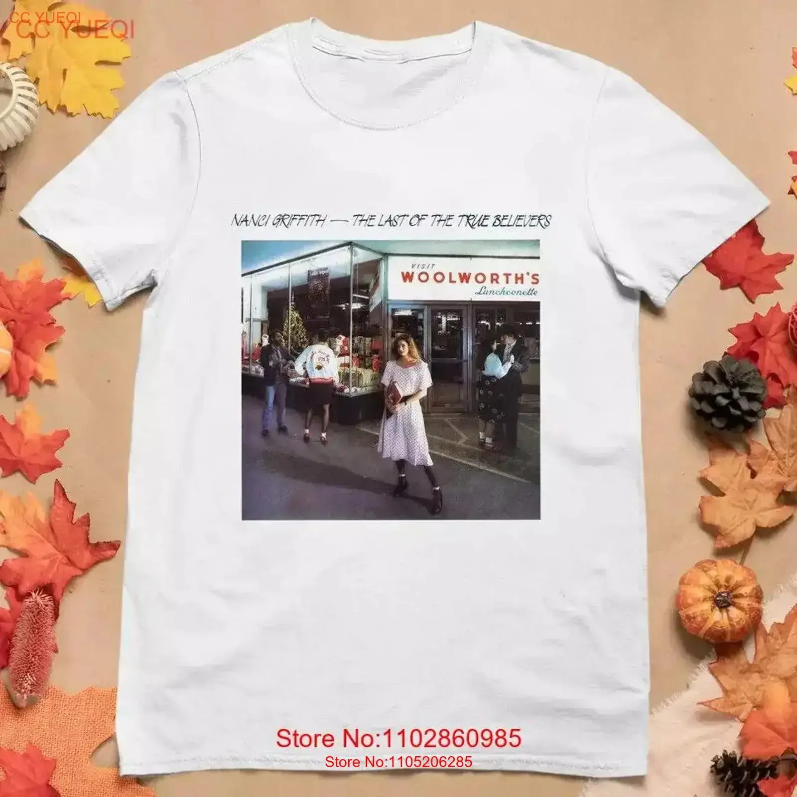 Nanci Griffith The Last Of True Believers White T Shirt vintage Washed graphic homme fashion Casual Top For Everyday Wear