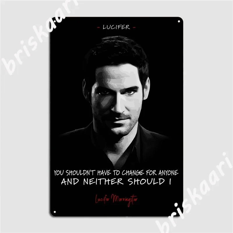 Lucifer Morningstar Metal Plaque Poster Cinema Kitchen Retro Wall Wall Decor Tin Sign Poster