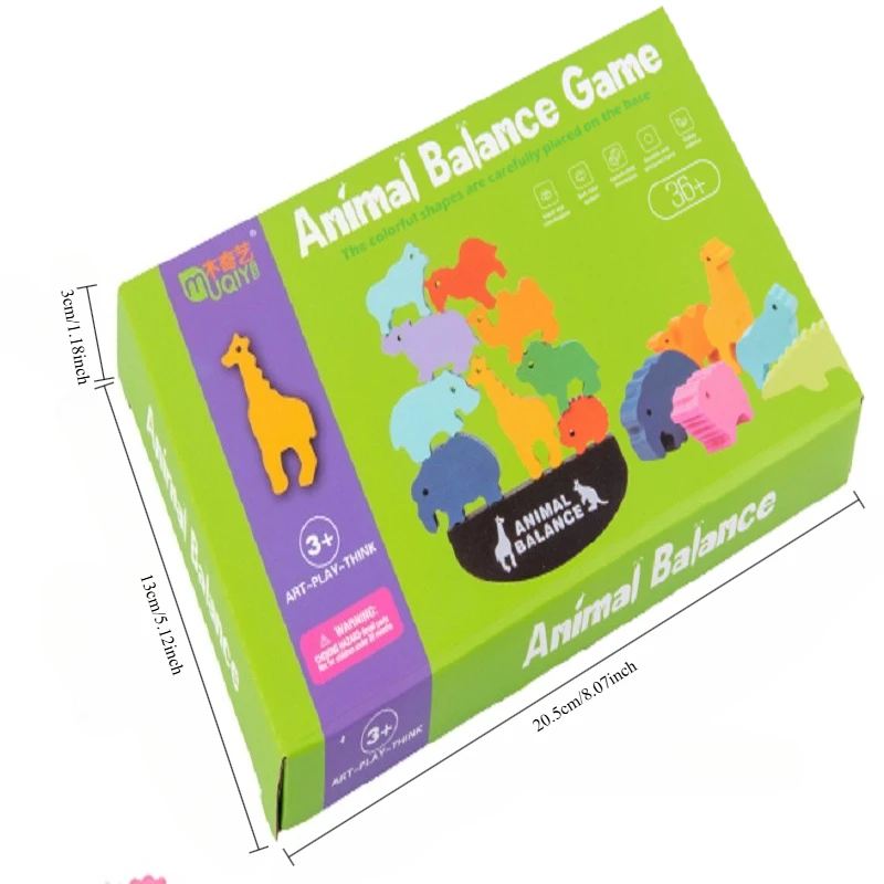 Fun Animal Building Blocks Stacking Toy Kids Early Educational Game Cognitive Sorting Stacking Play Interactive Learning Toy