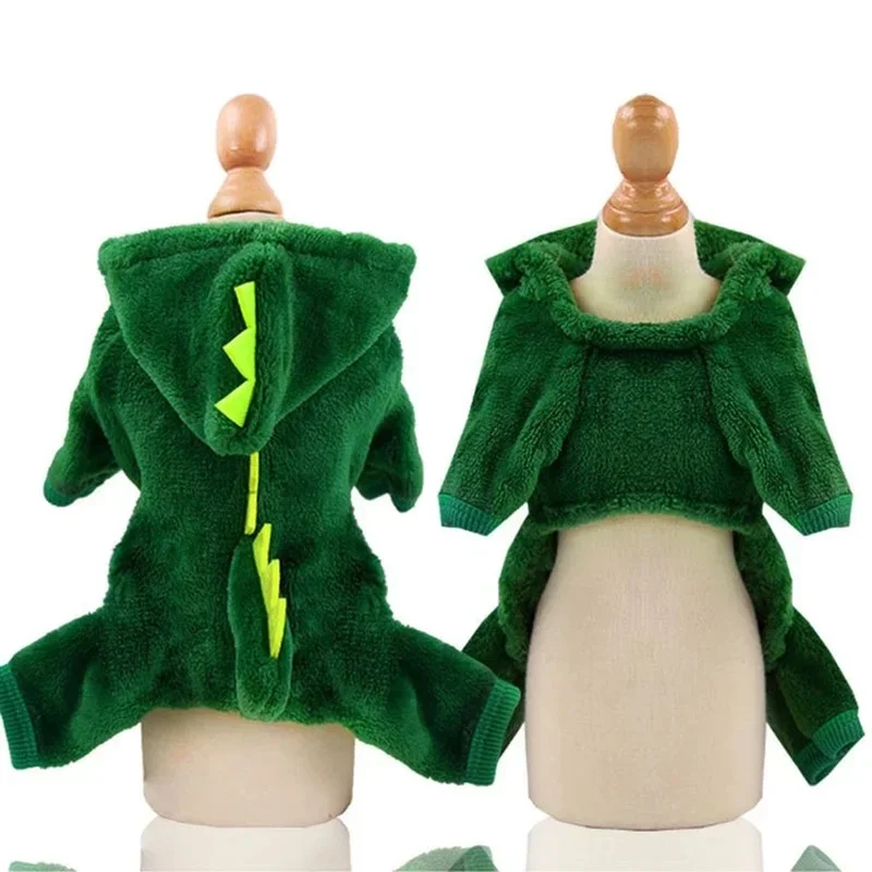 Haustier Katze Hund Halloween Hund Kleidung für kleine Hunde Lustige Dinosaurier Cosplay Kostüm Winter Warm Katze Mantel Fleece Hoodies Pullover – Detail 3