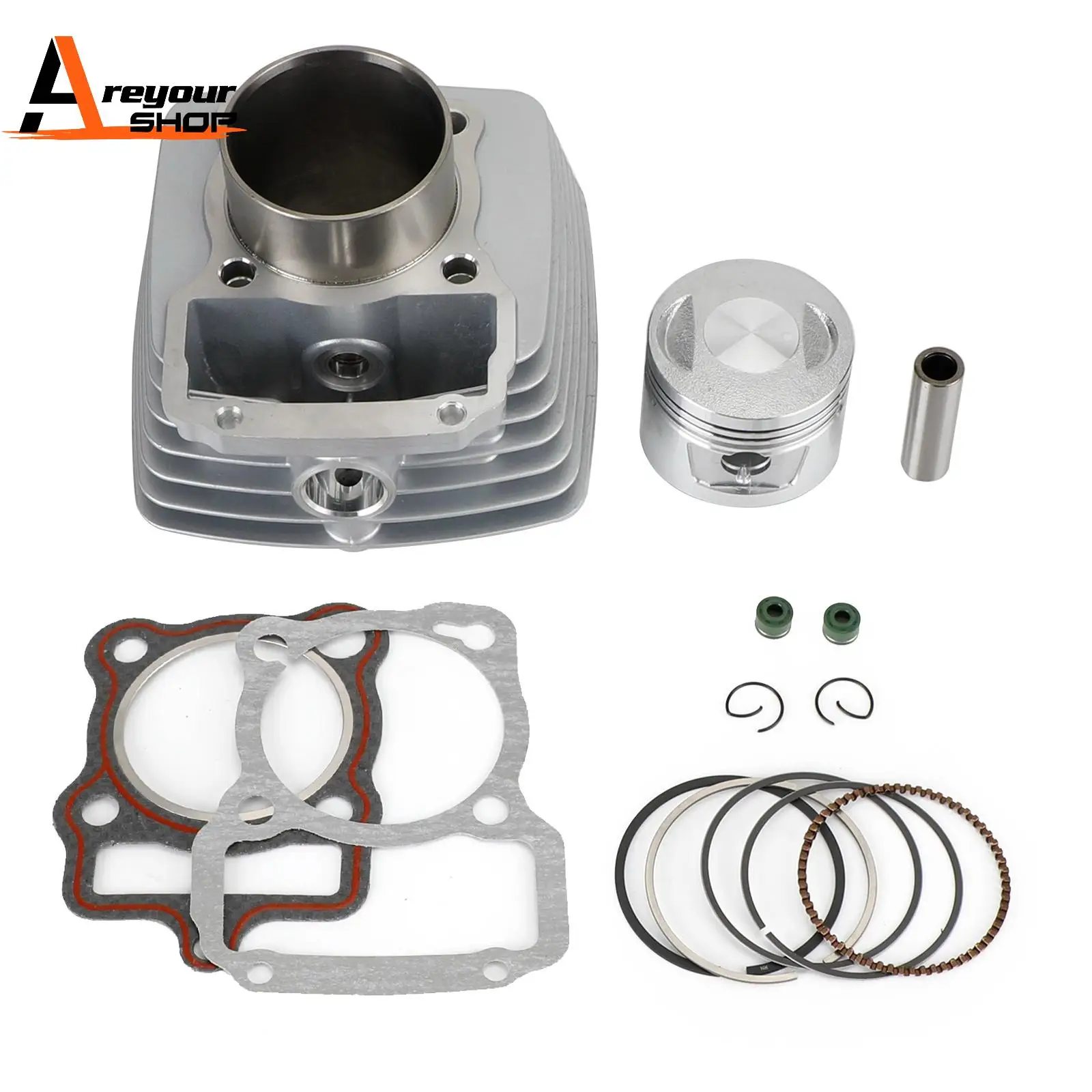 Areyourshop 150cc 62mm Big Bore Cylinder Kit CG125 CG150 125cc 156FMI 162FMJ ATV Motorcycle