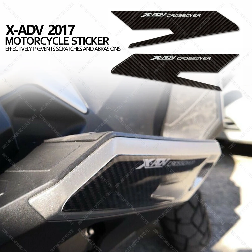 For X-Adv X Adv 2017 Motorcycle Accessories Waterproof Protective Footrest Protectors Sticker 3D Epoxy Resin Protective Sticker