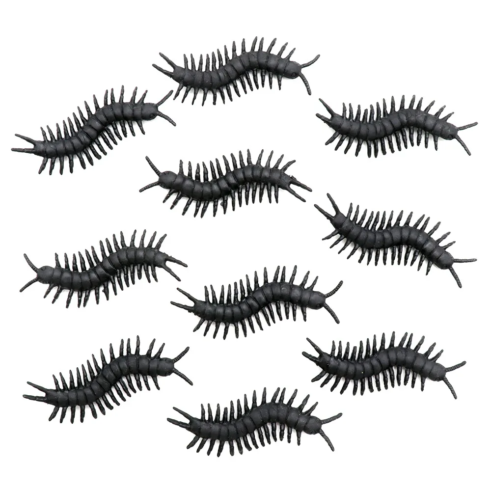 100Pcs/Set kinder Gags Praktische Centipede Witze Spielzeug Halloween Kunststoff Centipede Witz Dekoration Requisiten Gummi Spielzeug Geschenk