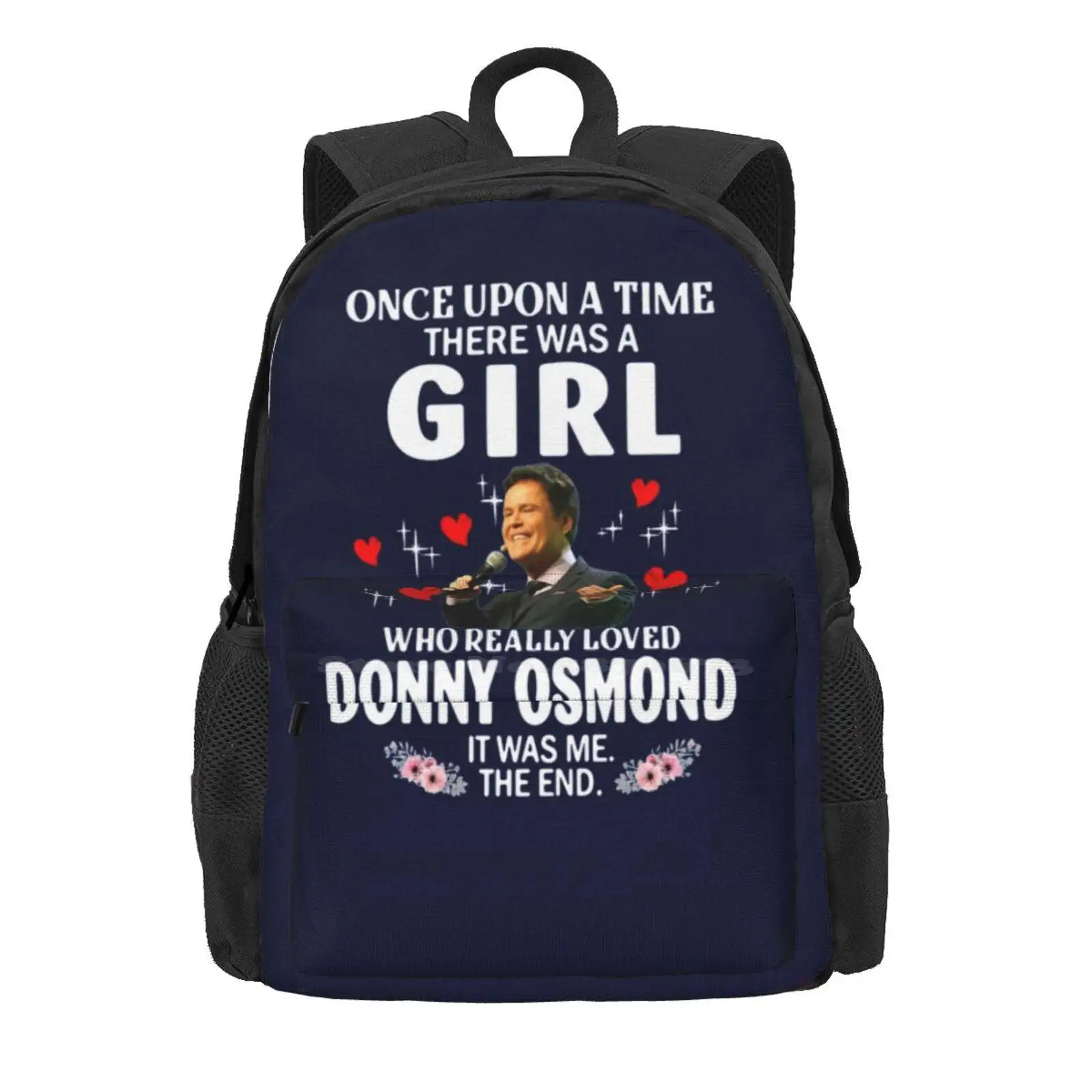 Once Upon Aimehere Was A Girl Who Really Loved Donny Osmond Hot Sale Schoolbag Backpack Fashion Bags Donny Osmond Retro Donny