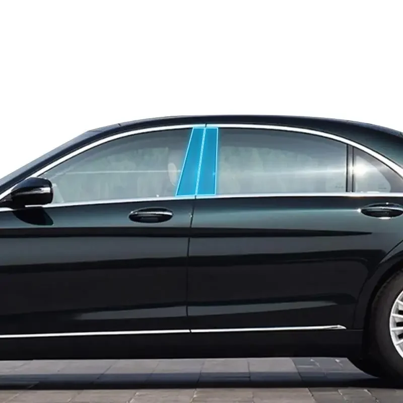 

Для Mercedes Benz Class-S W222 2016-2020 внешний вид автомобиля B C оконная стойка против царапин защитная пленка из ТПУ ремонт против царапин