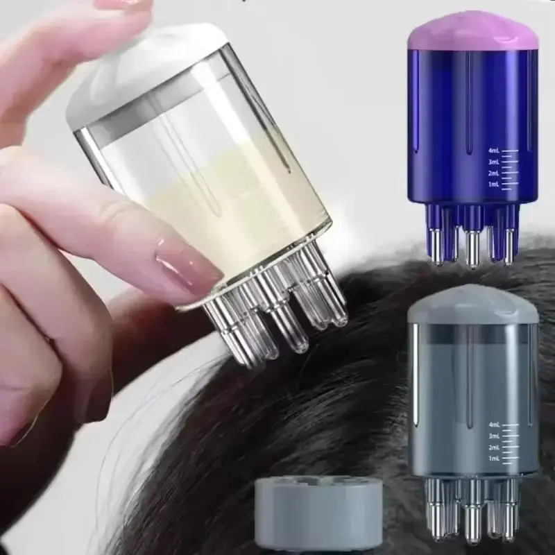 【Six-Needle Scalp Applicator Liquid Comb Hair Roots Medicine Comb Hair For Hair Growth Serum Oil Nourish Guiding Massager】