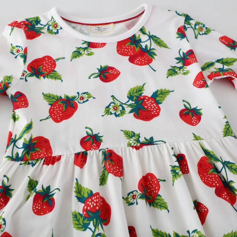 

Autumn Girls Dress New Children's Dress Cartoon Long Sleeve Girls Knitted Skirt Wholesale Distribution