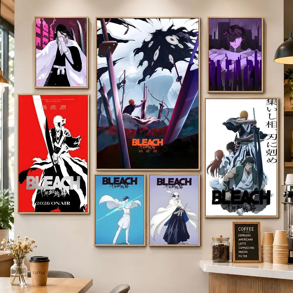 Anime Bleach TYBW Final Part Ichigo Bankai Poster HD Wall Decor Apartment Dorm Office Cafe Bedroom Home Gift