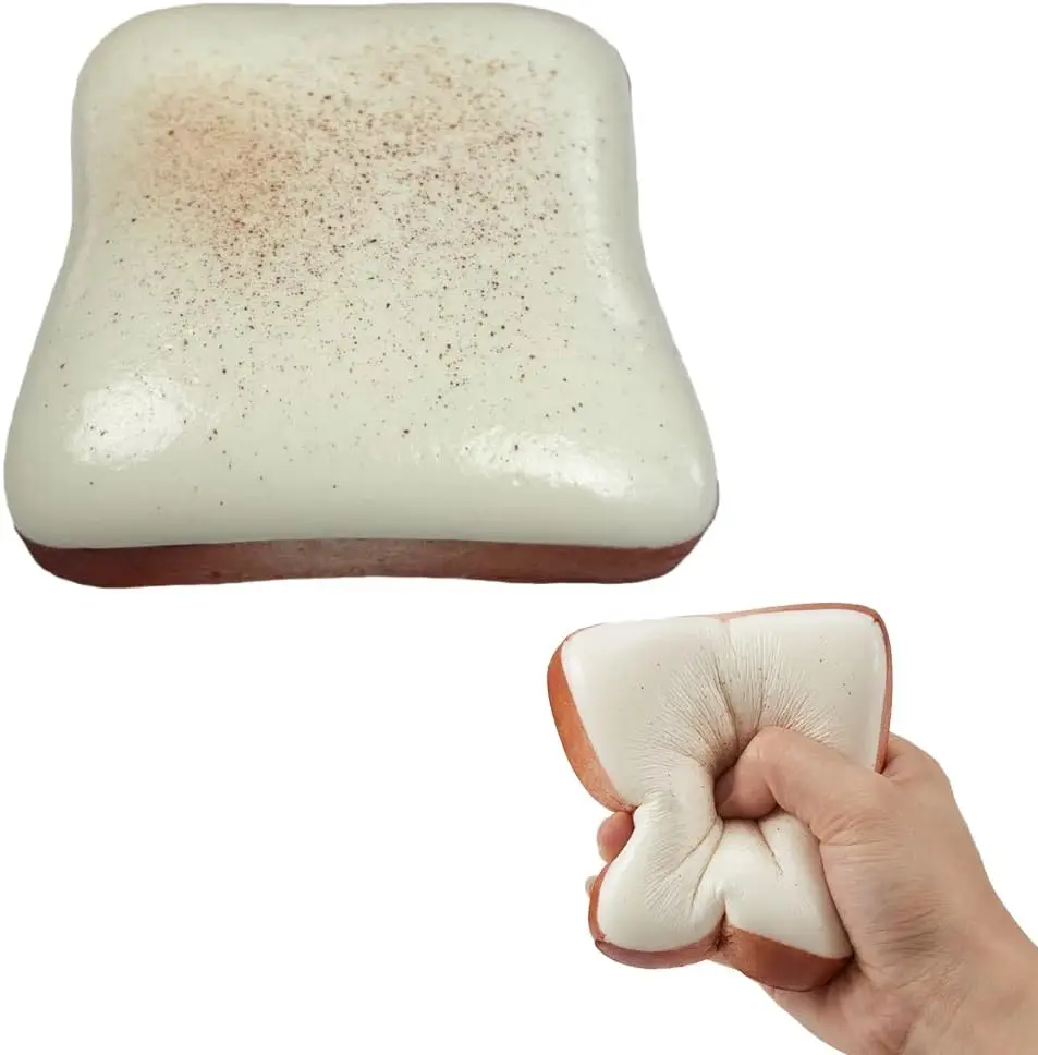 Sticky Toast Squishy Slow Rising Marshmallow Mint Chocolate Bread Soft Tender Squeeze Toy Stress Relief Hand Relaxing Toy